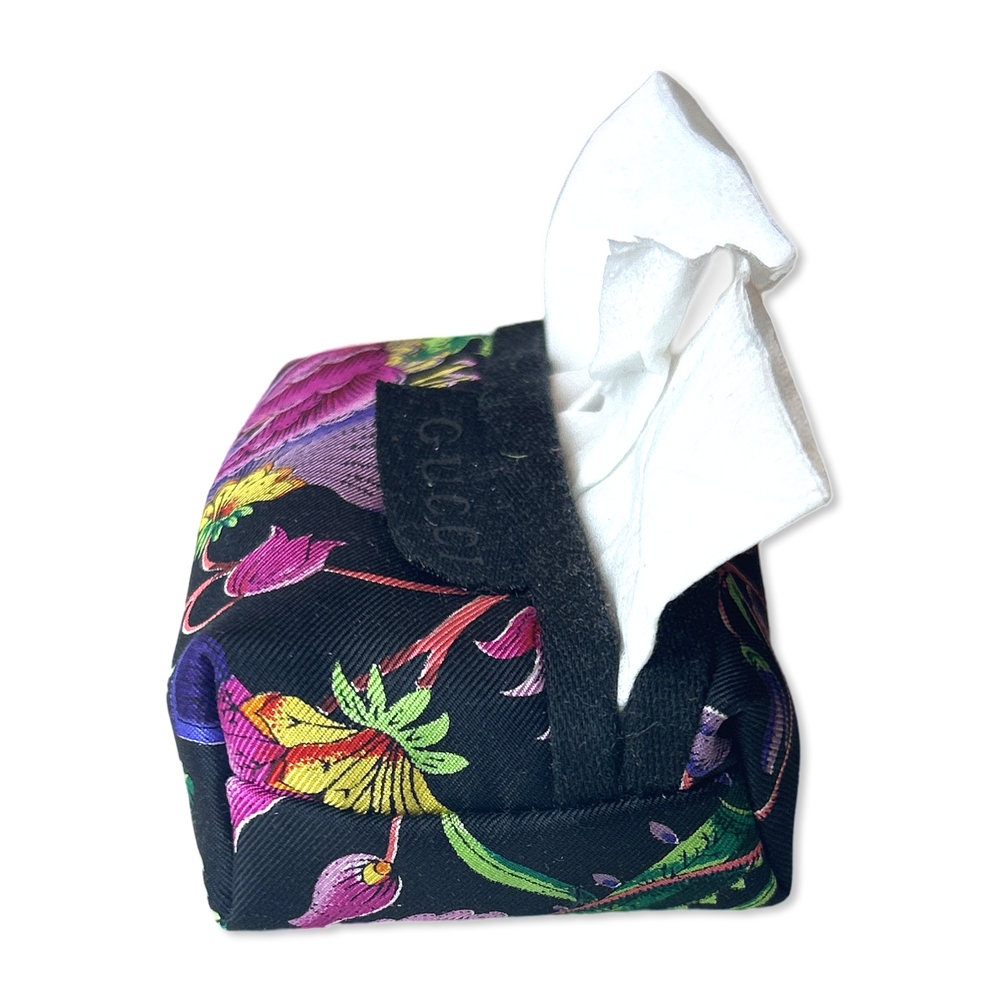 Flora Nero Vintage Scarf Travel Tissue Pouch