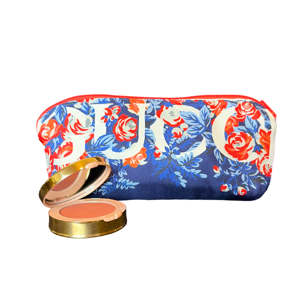 Logo Bouquet Vintage Silk Scarf Beauty Bag