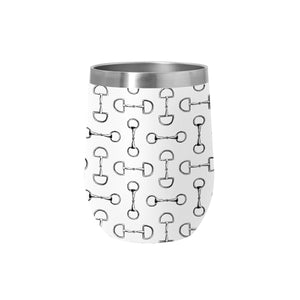 AWST Int'l 12 oz Stainless Steel Wine Tumbler-Lila Vintage Snaffle Bit