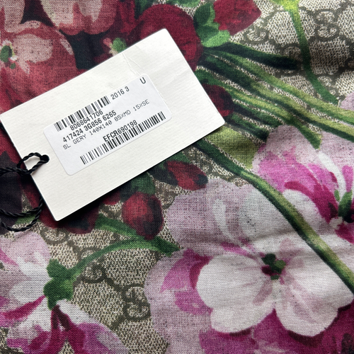 GG Blooms Pink Vintage Scarf Crossbody Bag