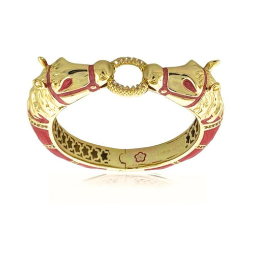 Equestrian Horse Bangle — Pavé Circle