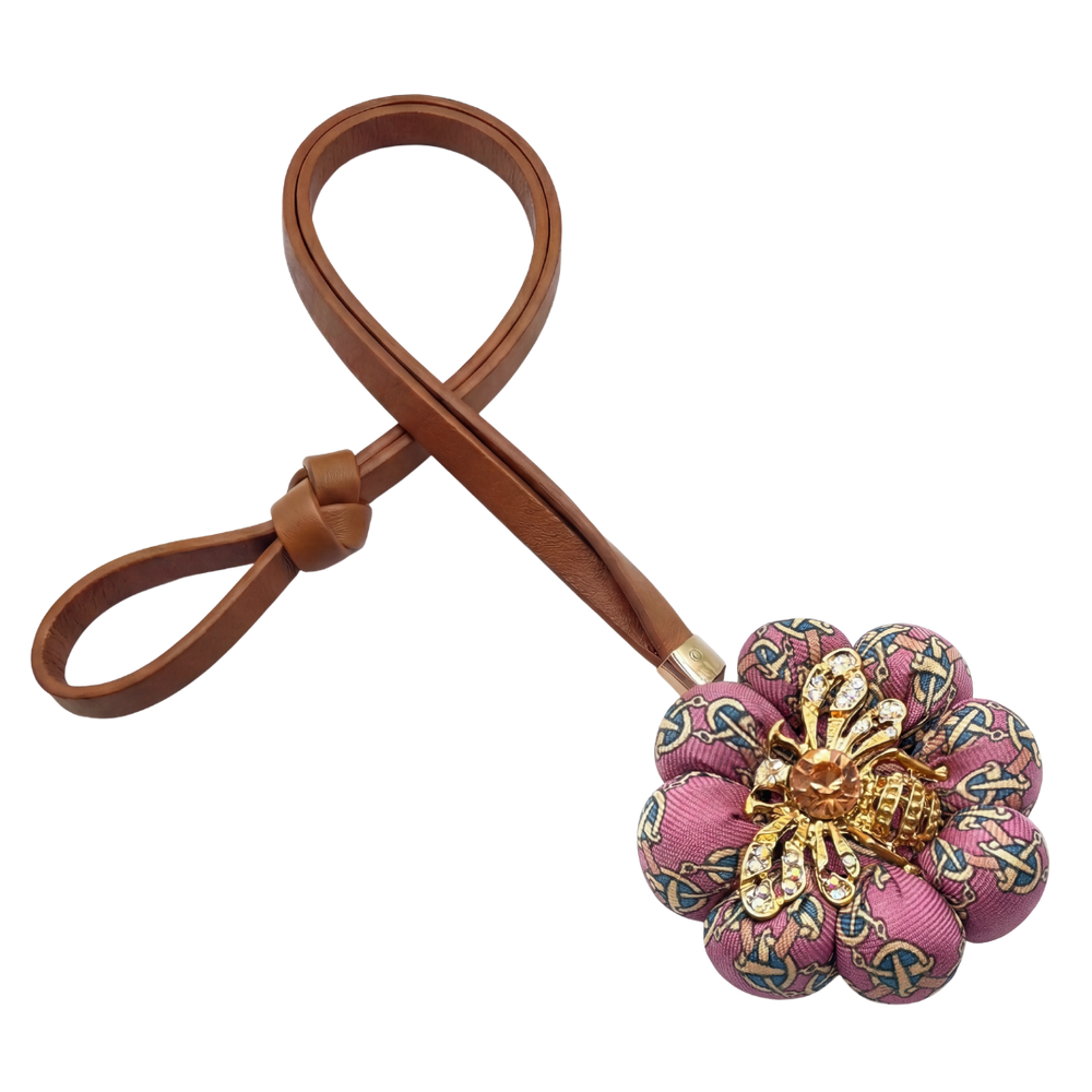 Novelty Print Vintage Silk Necktie Bag Charm