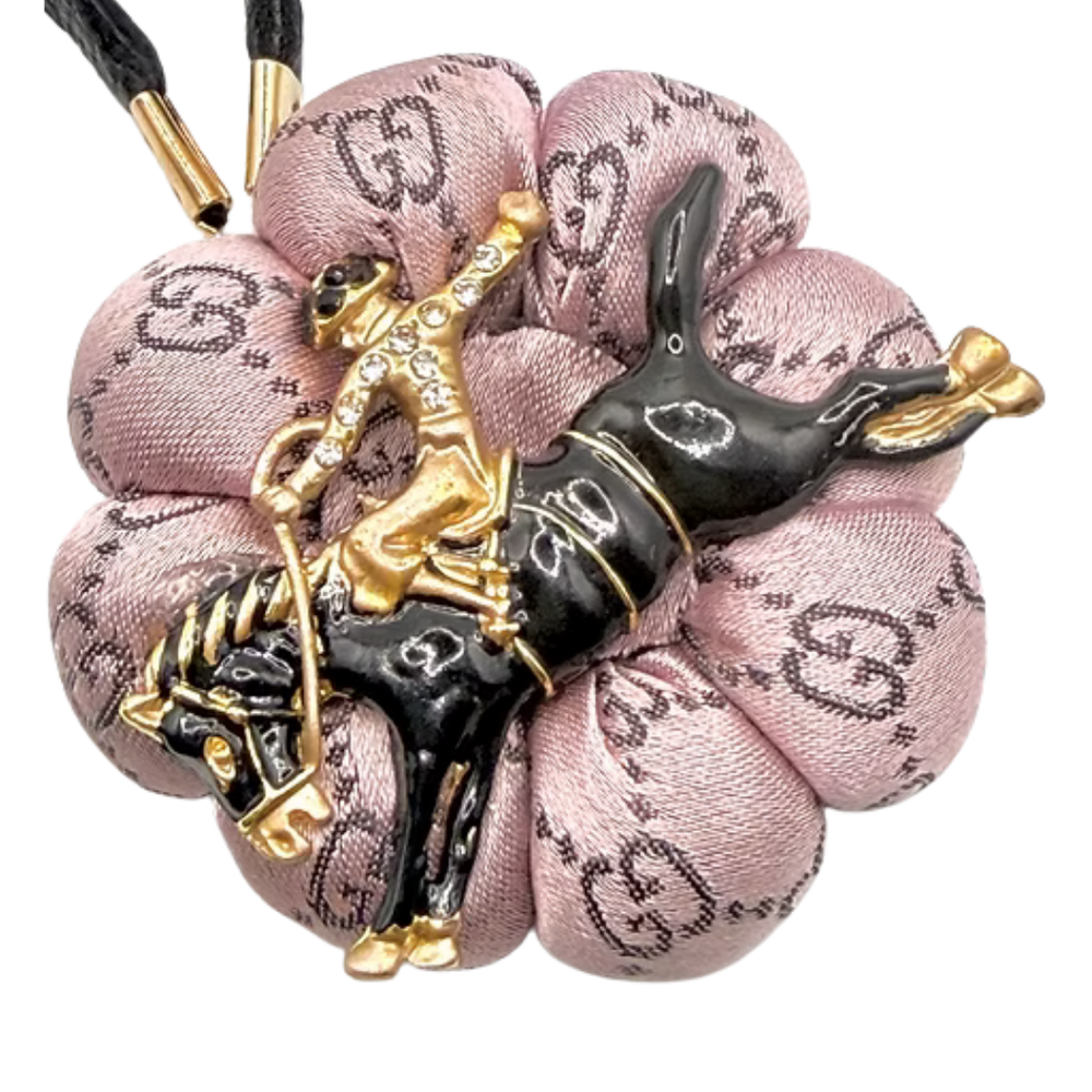 GG Jockey Vintage Silk Necktie Bag Charm