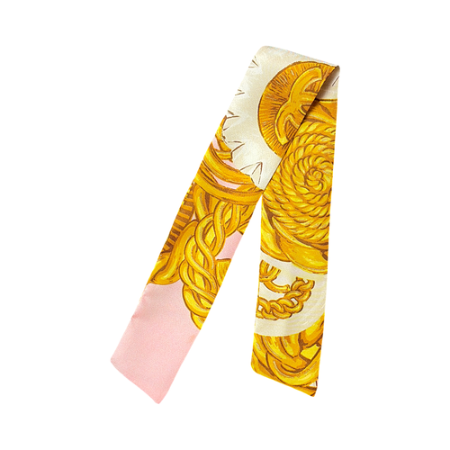 CC Buttons Pink Vintage Scarf Cuff Bracelet