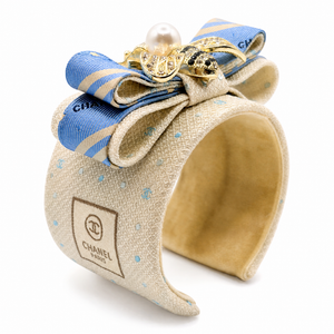 CC Dot Bumblebee Silk Necktie Cuff Bracelet