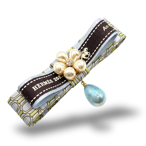Stirrup Vintage Silk Necktie Bar Brooch