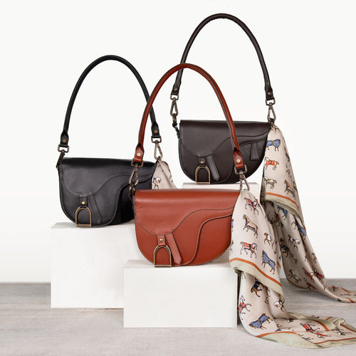 Signature Saddle Bag - Italian Black Leather