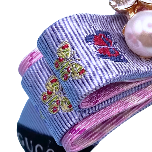 Butterfly Vintage Silk Necktie Cuff Bracelet