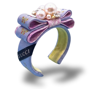 Butterfly Vintage Silk Necktie Cuff Bracelet