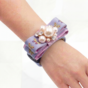 Butterfly Vintage Silk Necktie Cuff Bracelet
