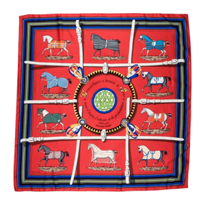 Couvertures et Tenues du Jour Vintage Silk Scarf & Cashmere Throw Blanket
