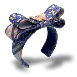 Butterfly Vintage Silk Necktie Cuff Bracelet