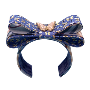 Butterfly Vintage Silk Necktie Cuff Bracelet