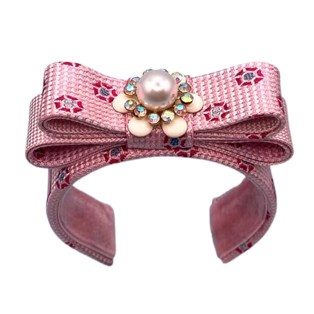 CC Grenadine Vintage Silk Necktie Cuff Bracelet