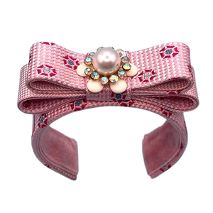 CC Grenadine Vintage Silk Necktie Cuff Bracelet