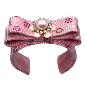 CC Grenadine Vintage Silk Necktie Cuff Bracelet
