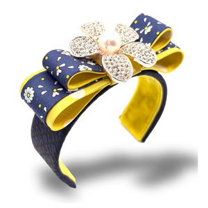 Daisy Vintage Silk Necktie Cuff Bracelet