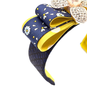 Daisy Vintage Silk Necktie Cuff Bracelet