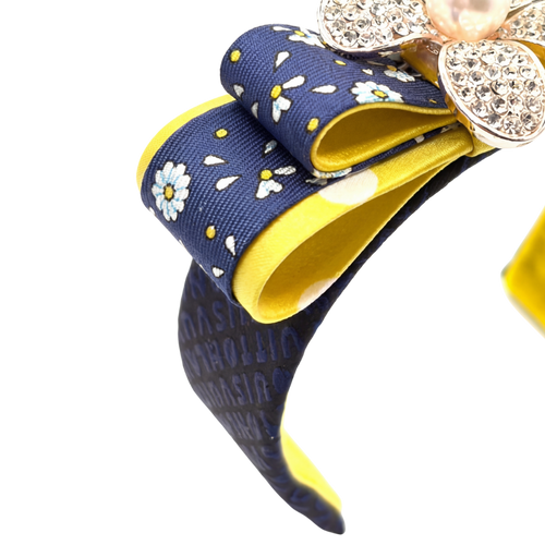 Daisy Vintage Silk Necktie Cuff Bracelet