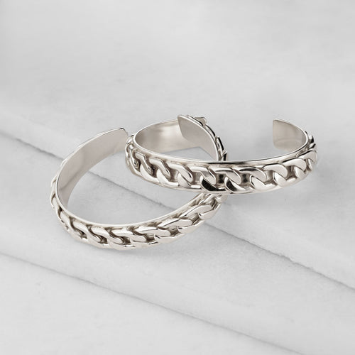 Cadence - Convertible Equestrian Curb Chain T-Bar Necklace in Silver