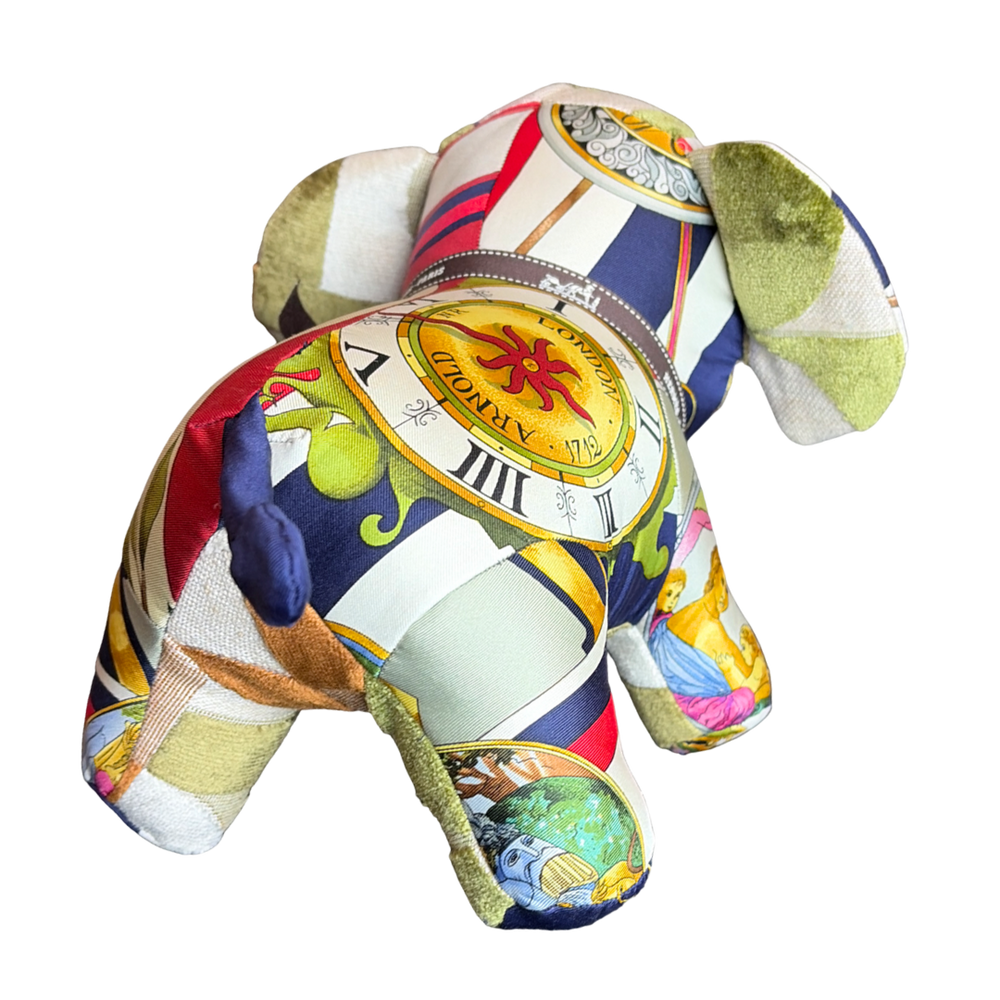 Parmi les Fleurs Vintage Silk Scarf Lucky Elephant