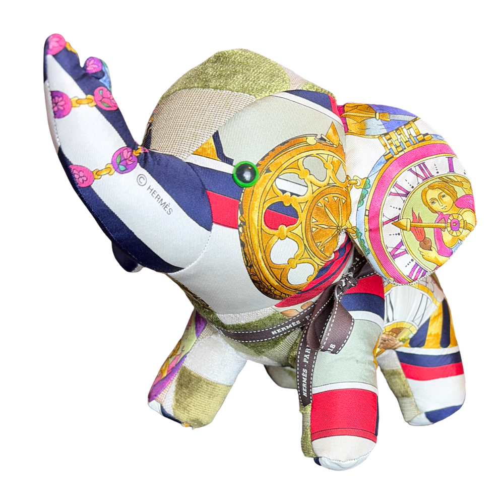 Parmi les Fleurs Vintage Silk Scarf Lucky Elephant