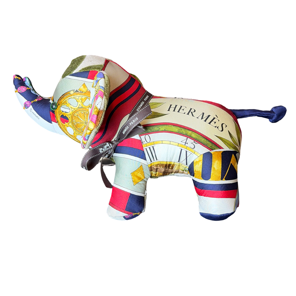 Parmi les Fleurs Vintage Silk Scarf Lucky Elephant