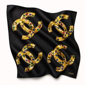 CC Vintage Silk Scarf Pillows 19"