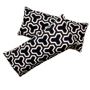 Geometric Neutral Vintage Silk Scarf Pillows