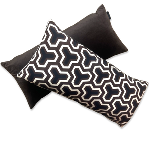 Geometric Neutral Vintage Silk Scarf Pillows