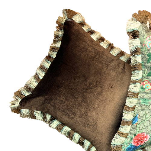 GG Tree of Life Tian Chinoiserie Vintage Silk Scarf Pillows
