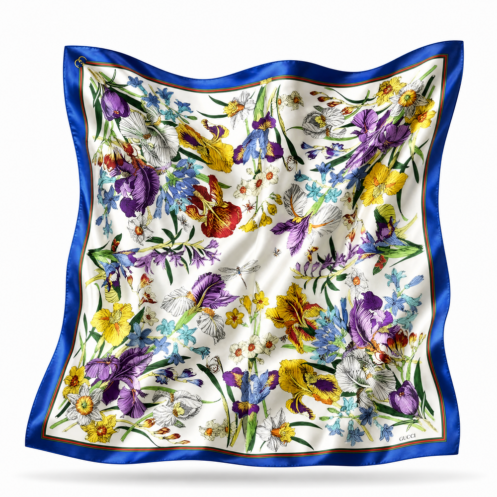 Iris Vintage Silk Scarf Noble Pony