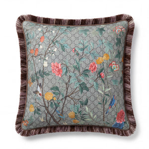 GG Tree of Life Tian Chinoiserie Vintage Silk Scarf Pillows
