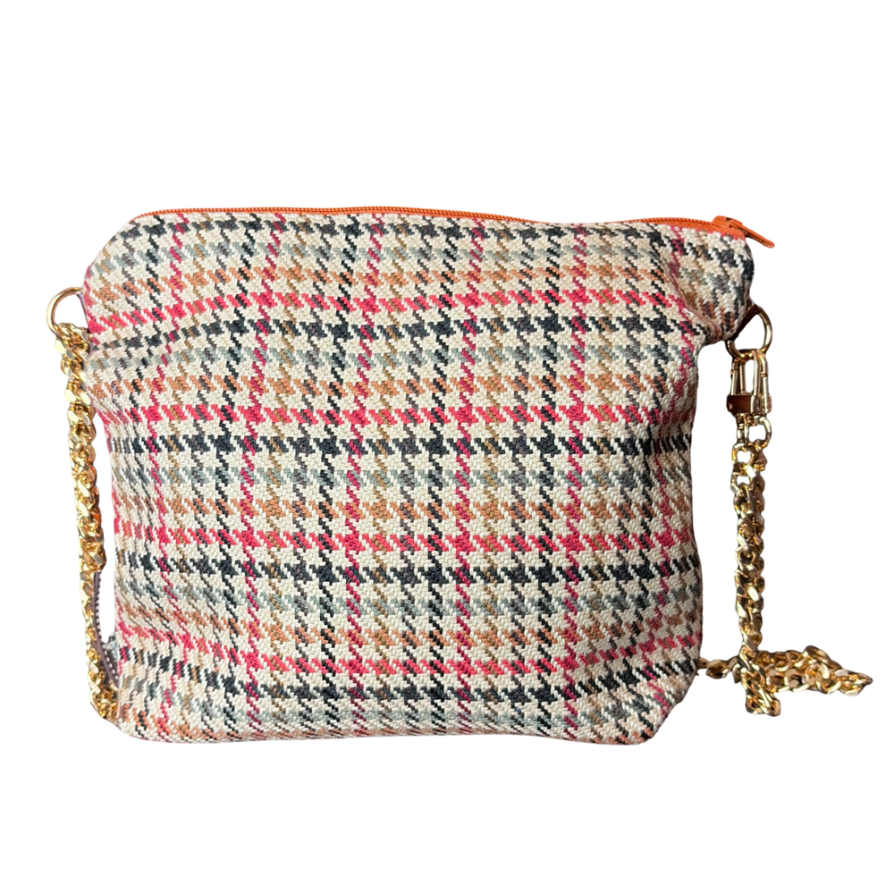 Petits Chevaux Orange Vintage Scarf Crossbody Bag
