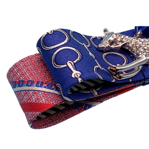 Equestrian Vintage Silk Necktie Hair Clip