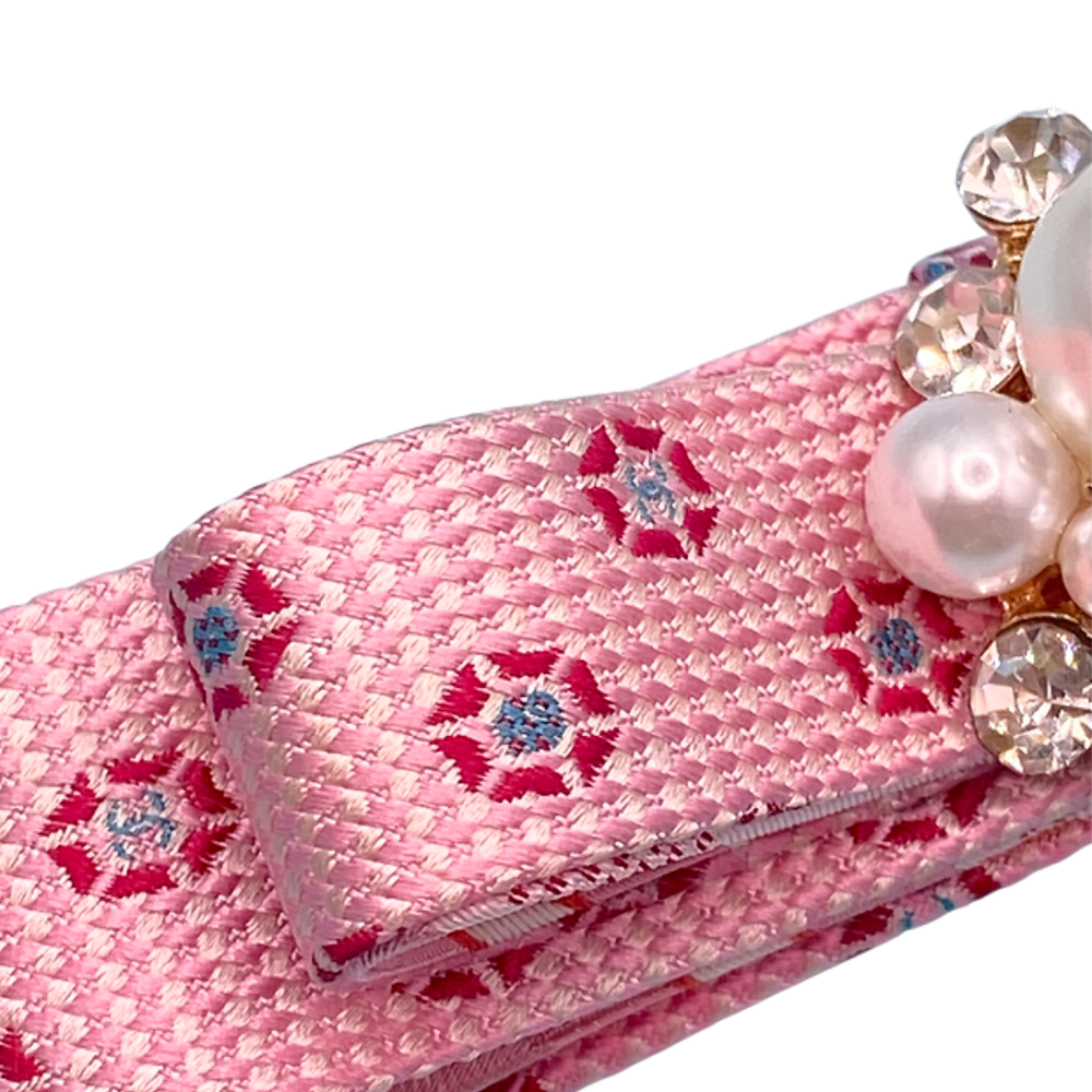 CC Grenadine Vintage Silk Necktie Hair Clip