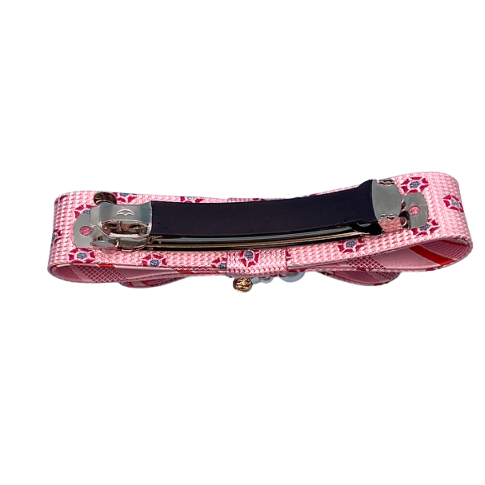 CC Grenadine Vintage Silk Necktie Hair Clip