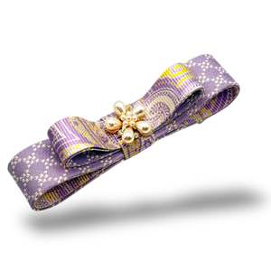 Paisley Print Silk Necktie Hair Clip