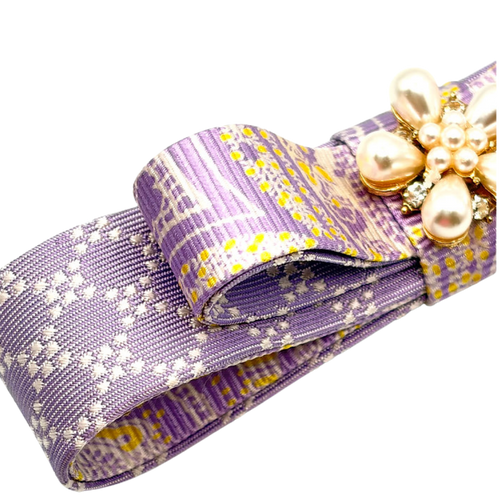 Paisley Print Silk Necktie Hair Clip