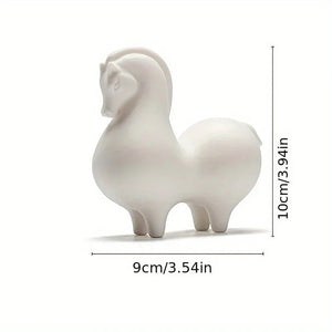 Horse Figurine - Decorative Ceramic White