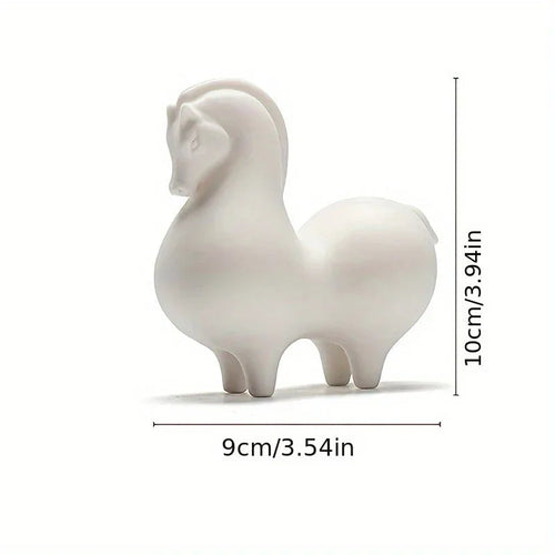 Horse Figurine - Decorative Ceramic White