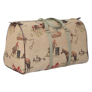 Huntley Equestrian Tapestry Duffle Bag-Western Design