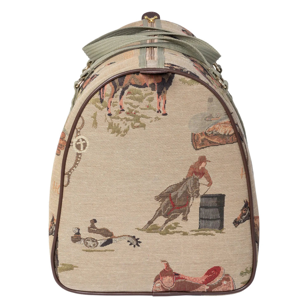 Huntley Equestrian Tapestry Duffle Bag-Western Design