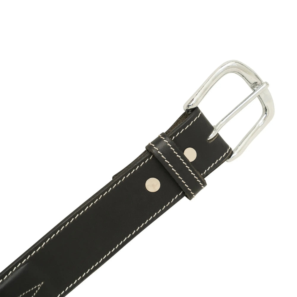 Huntley Fancy Stitched Ladies  1.5" Inch wide belt, Black
