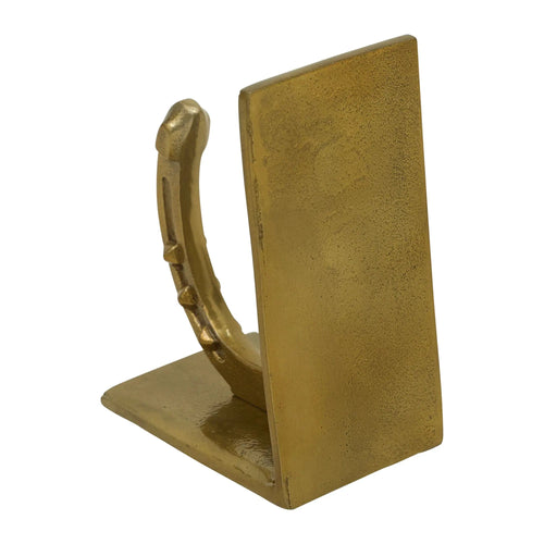 Huntley Horse shoe Bookends, Pair, Brass Antique Finish