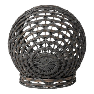 Huntley Pet Hemisphere Rattan Pet Bed, Elevated With Cushion