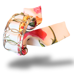 Roses Vintage Scarf Cuff Bracelet