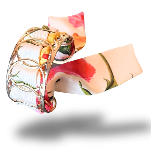 Roses Vintage Scarf Cuff Bracelet
