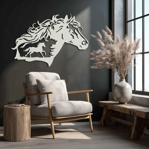 Horse Silhouette Metal Wall Art – Modern & Stylish - KAF137