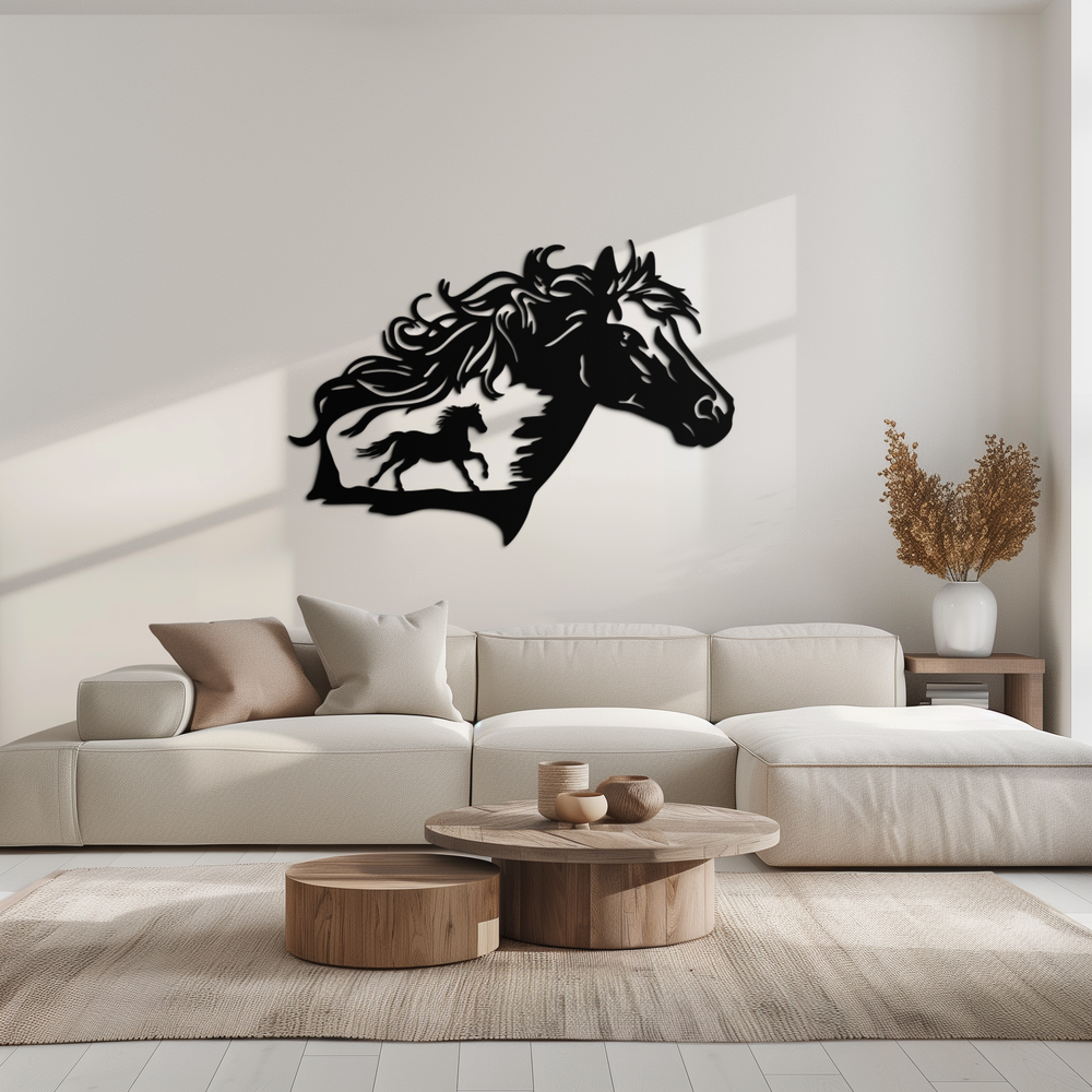 Horse Silhouette Metal Wall Art – Modern & Stylish - KAF137
